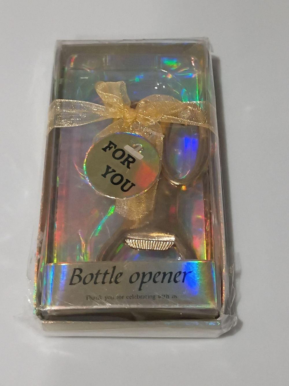 Gold Bottle Opener Gift Set - For You